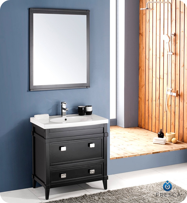 Bathroom Vanities Vanity Furniture Cabinets Rgm Discontinued Fresca Blavet 32 Black Modern Bathroom Vanity W Mirror
