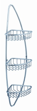 Fresca Magnifico 3 Tier Corner Wire Basket - Chrome