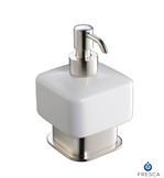 Fresca Solido Lotion Dispenser (Free Standing) in Brushed Nickel