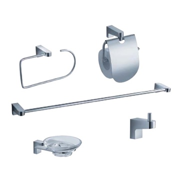 Fresca Generoso 5-Piece Bathroom Accessory Set - Chrome