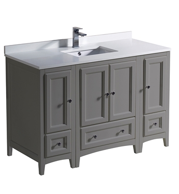 Fresca Oxford 48" Gray Traditional Bathroom Cabinets with Top & Sink