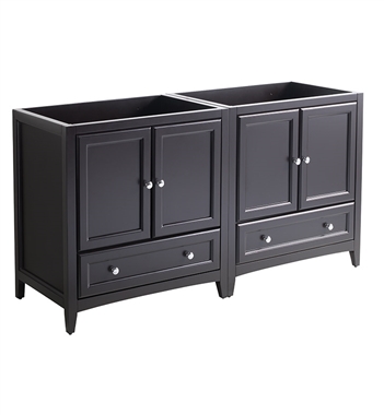 Fresca Oxford 59" Espresso Traditional Double Sink Bathroom Cabinets