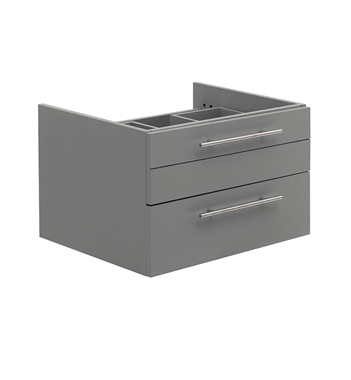 Fresca Lucera 24" Gray Wall Hung Vessel Sink Modern Bathroom Cabinet