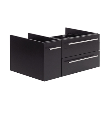 Fresca Lucera 36" Espresso Wall Hung Vessel Sink Modern Bathroom Cabinet - Right Version