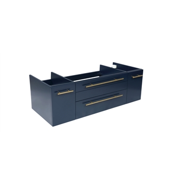 Fresca Lucera 48" Blue Wall Hung Undermount Sink Modern Bathroom Cabinet
