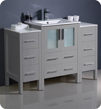 Fresca TorinoFresca Torino 48" Grey Modern Bathroom Cabinets with Integrated Sink 48" Espresso Modern Bathroom Cabinets with Integrated Sink