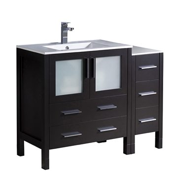 Fresca Torino 42" Espresso Modern Bathroom Cabinets with Integrated Sink