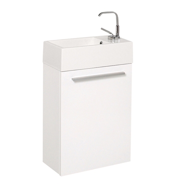 Fresca Pulito 16" Small White Modern Bathroom Vanity w/ Integrated Sink