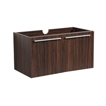 Fresca Vista 30" Walnut Wall Hung Modern Bathroom Cabinet