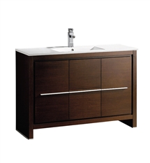 Fresca Allier 48" Wenge Brown Modern Bathroom Cabinet with Sink