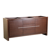 Fresca Allier 72" Wenge Brown Modern Double Sink Bathroom Cabinet