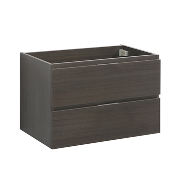 Fresca Valencia 30" Gray Oak Wall Hung Modern Bathroom Cabinet