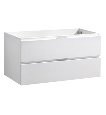 Fresca Valencia 40" Glossy White Wall Hung Modern Bathroom Cabinet
