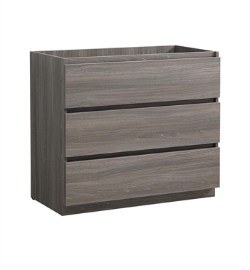 Fresca Lazzaro 42" Gray Wood Free Standing Modern Bathroom Cabinet