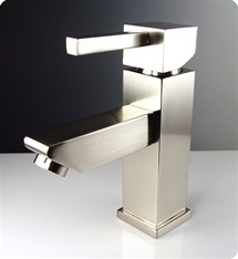 Fresca Bevera Single Hole Bathroom Faucet in Brushed Nickel