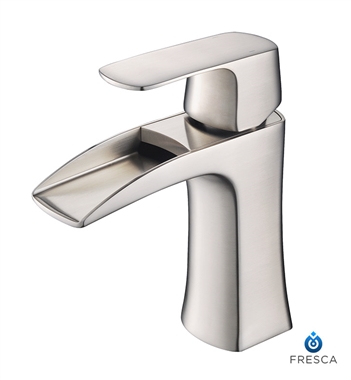 Fresca Fortore Single Hole Mount Bathroom Faucet in Brushed Nickel