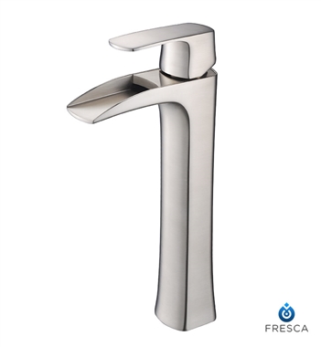 Fresca Fortore Single Hole Vessel Mount Bathroom Faucet in Brushed Nicke