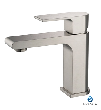 Fresca Allaro Single Hole Mount Bathroom Faucet in Brushed Nickel