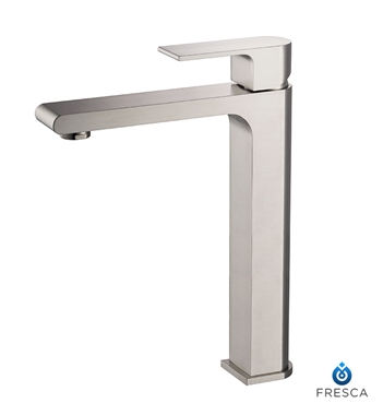 Fresca Allaro Single Hole Vessel Mount Bathroom Faucet in Brushed Nickel