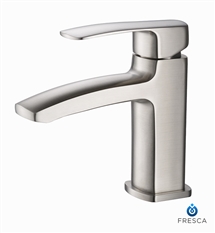 Fresca Fiora Single Hole Mount Bathroom Faucet in Brushed Nickel