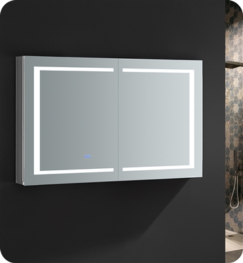 Fresca Spazio 48" Wide x 30" Tall Bathroom Medicine Cabinet with LED Lighting