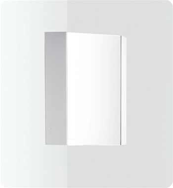 Fresca Coda 14" White Corner Medicine Cabinet with Mirror Door