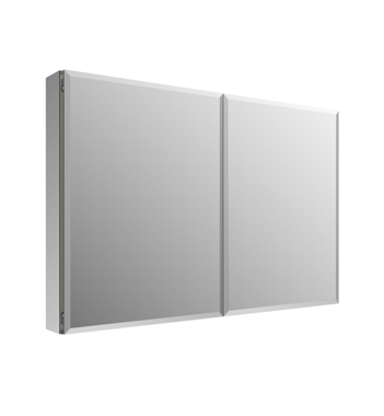 Fresca 40" Wide x 26" Tall Bathroom Medicine Cabinet w/ Mirrors, Beveled Edge