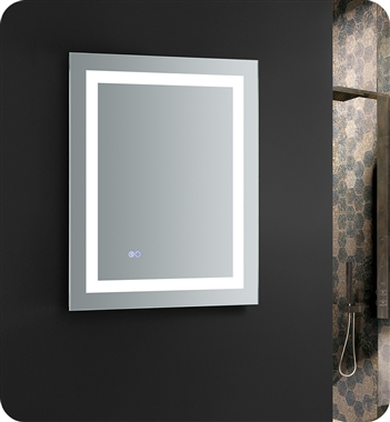 Fresca Santo 24" Wide x 30" Tall Bathroom Mirror with LED Lighting
