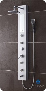 Fresca Salerna PVC Silver Shower Massage Panel - FSP8004SL