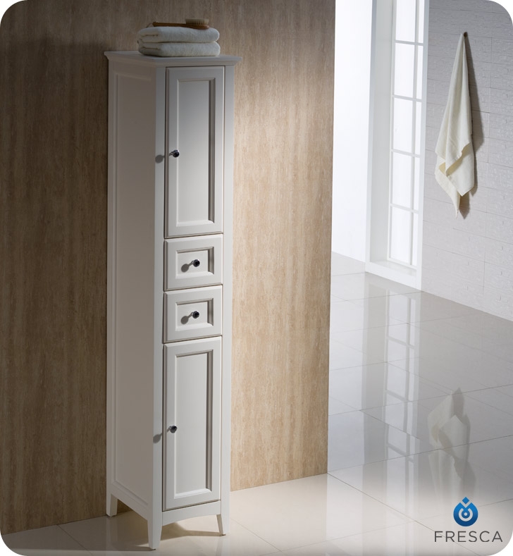 Oxford 14 in. W x 68 in. H x 15-3/4 in. D Bathroom Linen Storage Cabinet in Antique White Oxford 14 in. W x 68 in. H x 15-3/4 in. D Bathroom Linen Storage Cabinet in Antique White