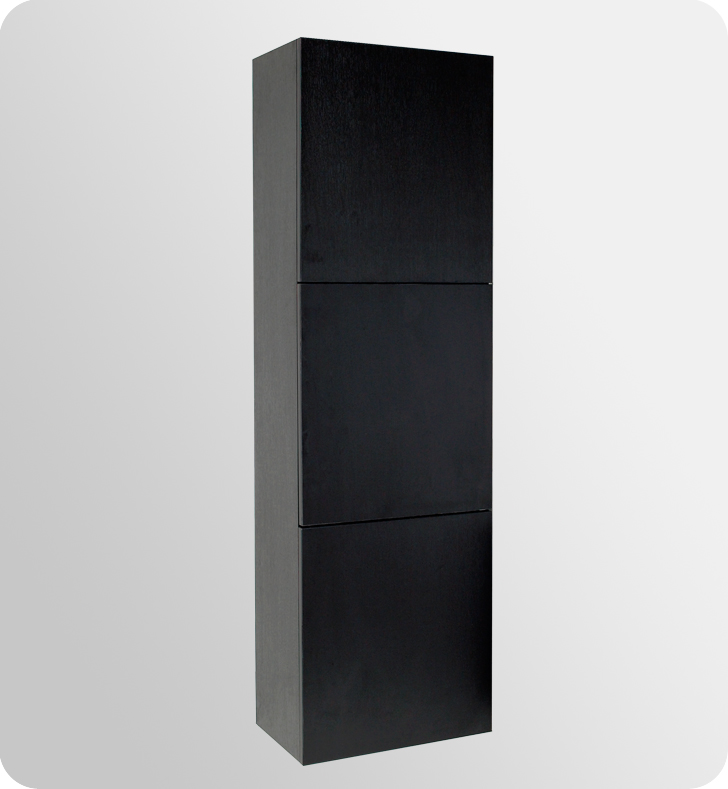 Bathroom Vanities Vanity Furniture Cabinets Rgm Fresca Black Bathroom Linen Side Cabinet W 3 Large Storage Areas