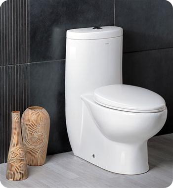 Fresca Delphinus One Piece Dual Flush Toilet with Soft Close Seat