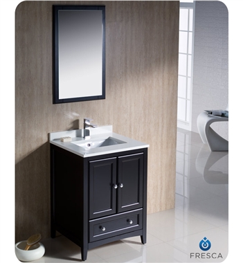 Fresca Oxford 24" Traditional Bathroom Vanity in Espresso