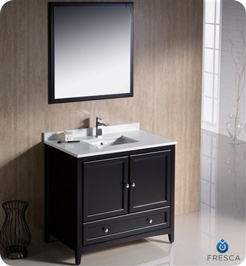 Fresca Oxford 36" Traditional Bathroom Vanity in Espresso