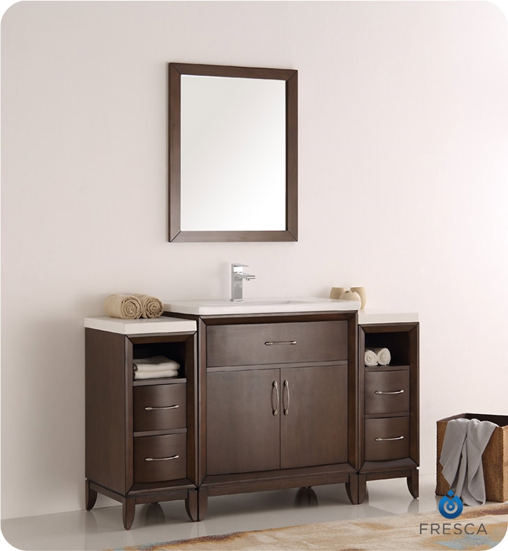 Bathroom Vanities Vanity Furniture Cabinets Rgm Fresca Cambridge 54 Antique Coffee Traditional Bathroom Vanity With Mirror