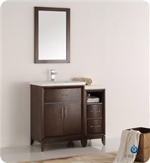 Fresca Cambridge 36" Antique Coffee Traditional Bathroom Vanity with Mirror