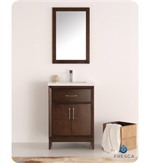 Fresca Cambridge 24" Antique Coffee Traditional Bathroom Vanity with Mirror