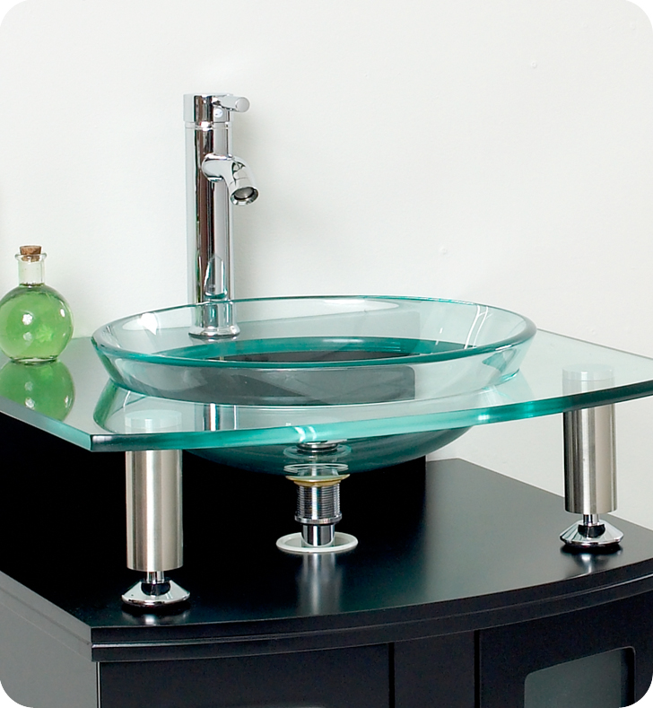 Bathroom Vanity Furniture Cabinets, Glass Basin Vanity