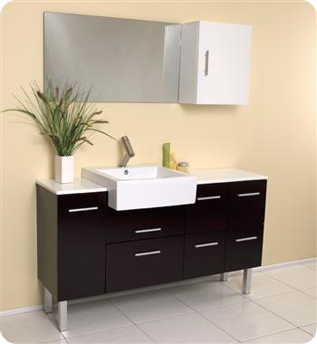 Fresca - Serio - (Espresso) Bathroom Vanity w/ Unique Faucet and Large Countertop - FVN6143ES