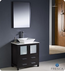 Fresca Torino 30" Espresso Modern Bathroom Vanity w/ Vessel Sink