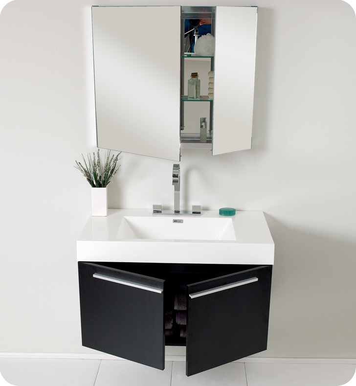 Black modern deals medicine cabinet