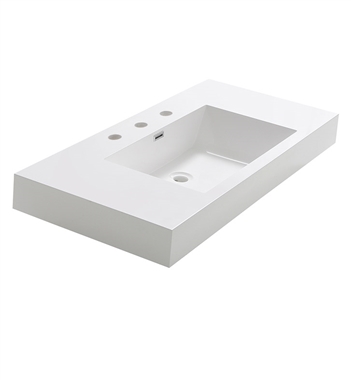 Fresca Mezzo 40" White Integrated Sink with Countertop