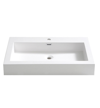Fresca Livello 30" White Integrated Sink with Countertop